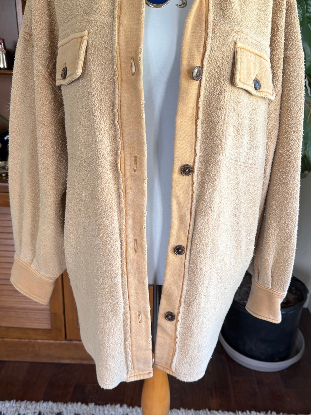 Free People Camel Tan Ruby Shacket Shirt Jacket S - Picture 4 of 16